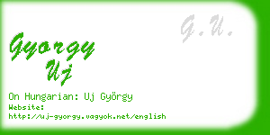 gyorgy uj business card